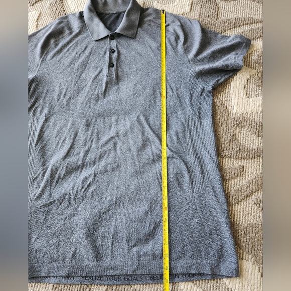 Lululemon Men's Metal Vent Tech Polo Shirt Seamless Grey, Size XL - Picture 4 of 8